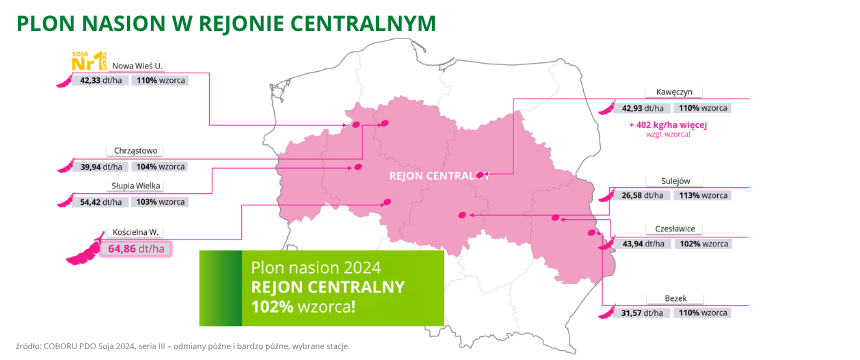 soja Ikone plon nasion w rejonie centralnym